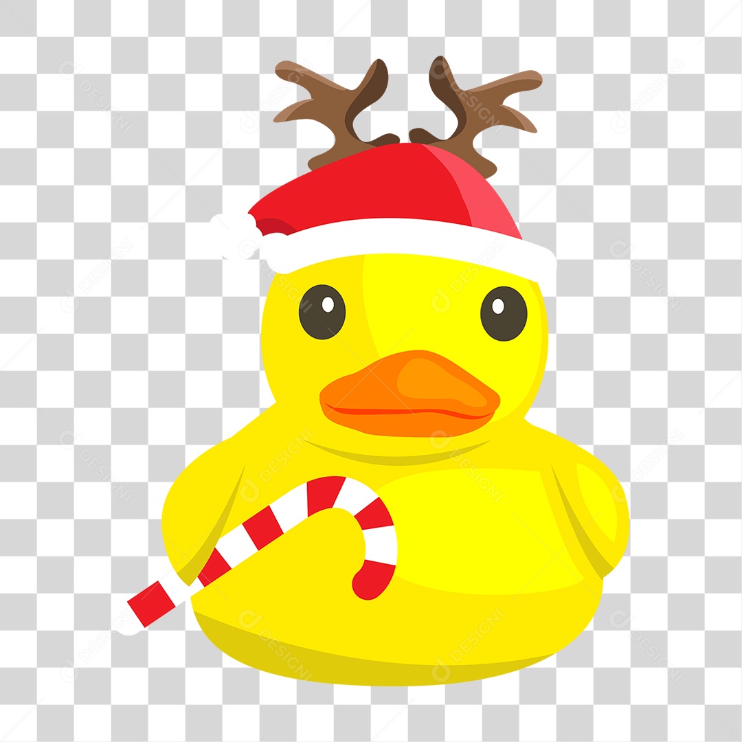 Objeto 3D Pato de Borracha Para Composição PNG Transparente