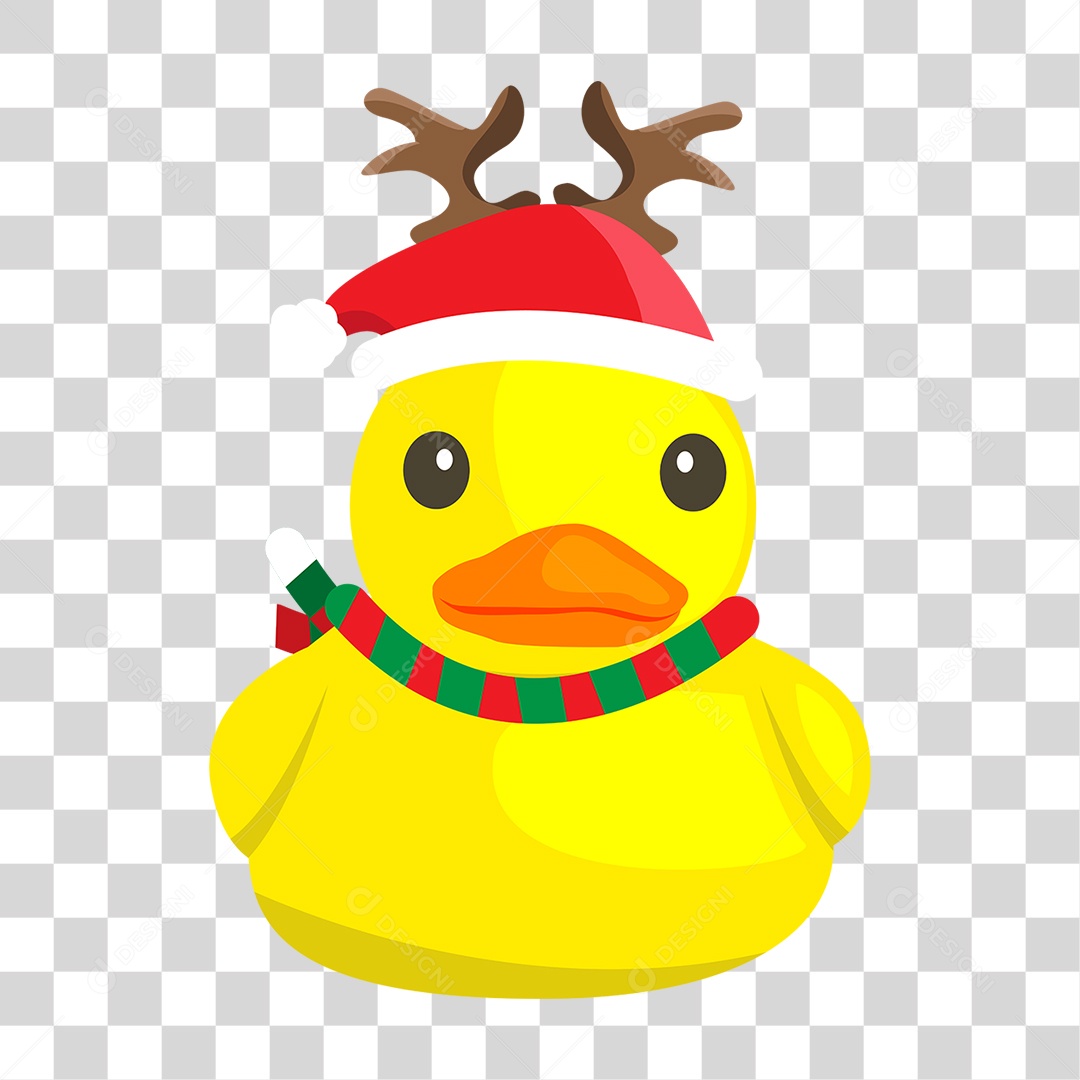 Objeto 3D Pato de Borracha Para Composição PNG Transparente