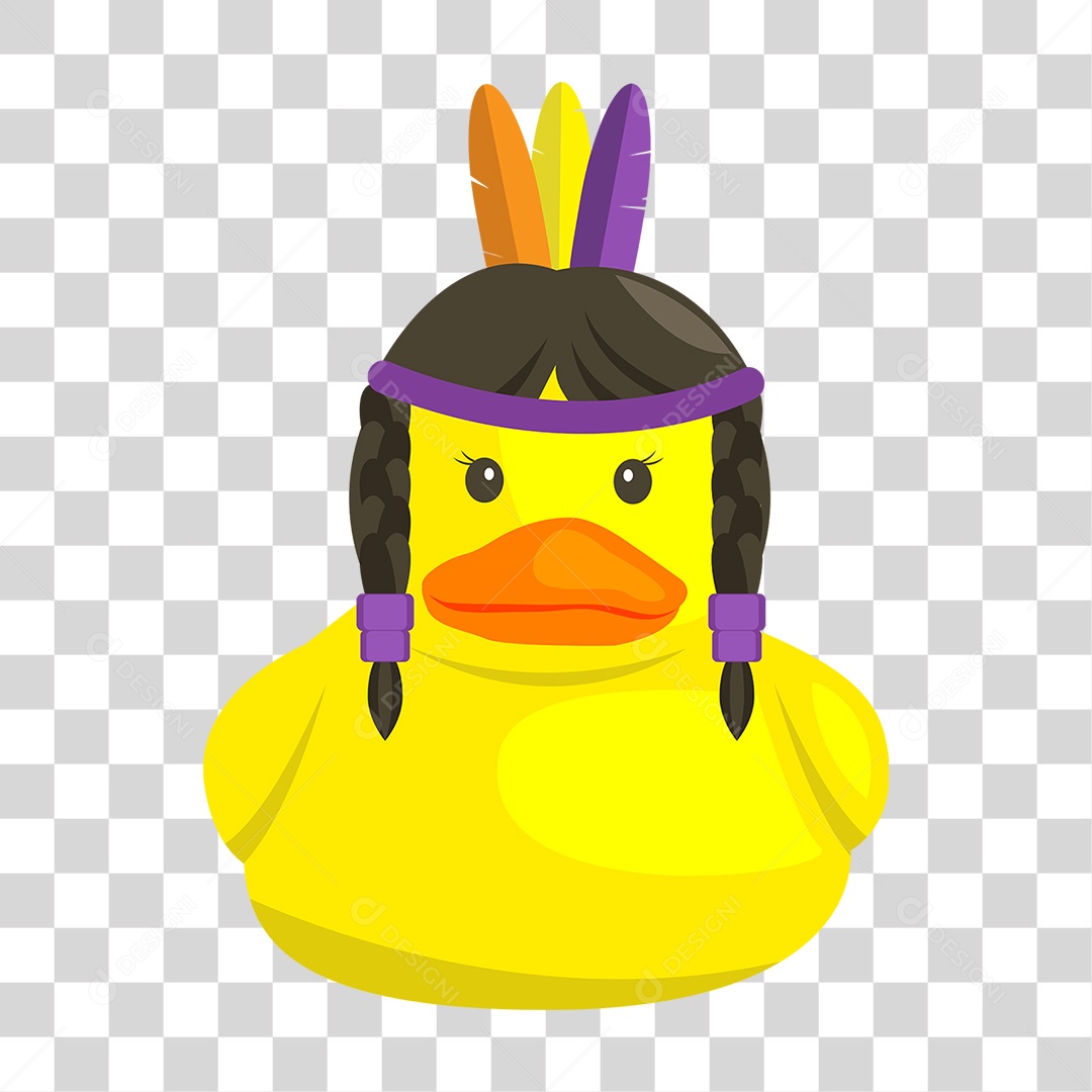 Objeto 3D Pato de Borracha Para Composição PNG Transparente