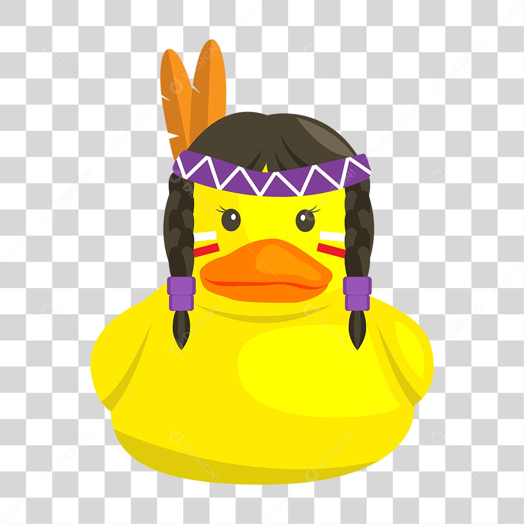 Objeto 3D Pato de Borracha Para Composição PNG Transparente