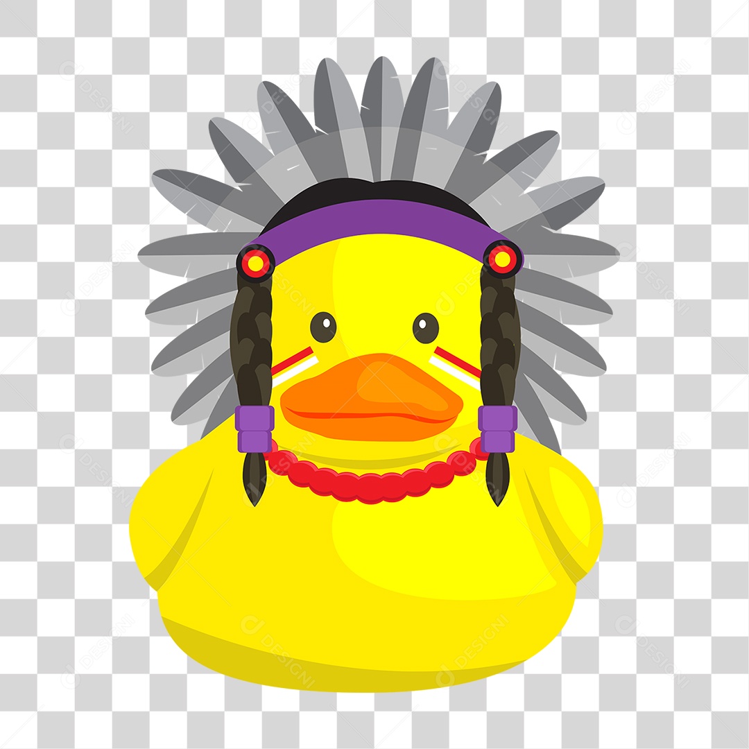 Objeto 3D Pato de Borracha Para Composição PNG Transparente