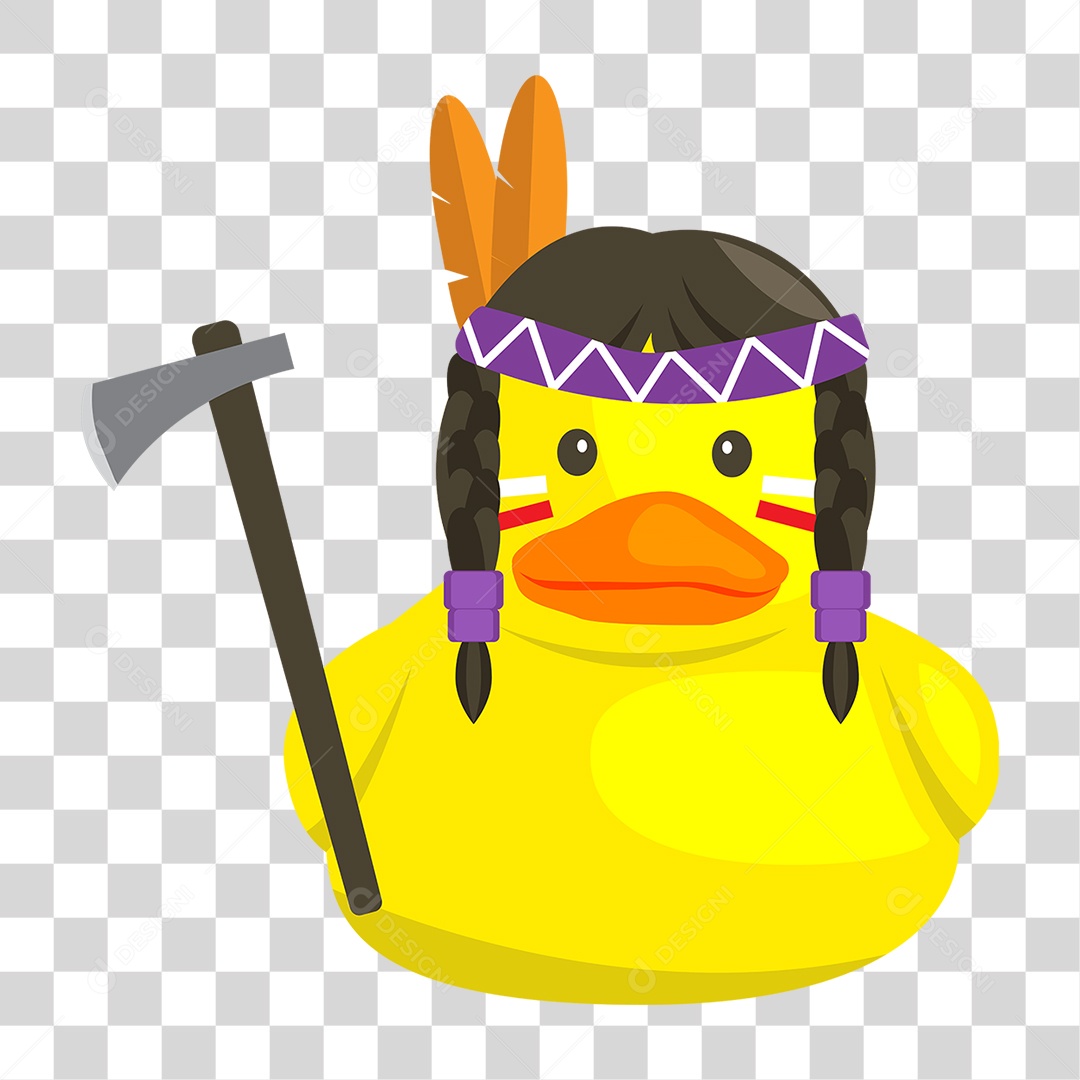 Objeto 3D Pato de Borracha Para Composição PNG Transparente