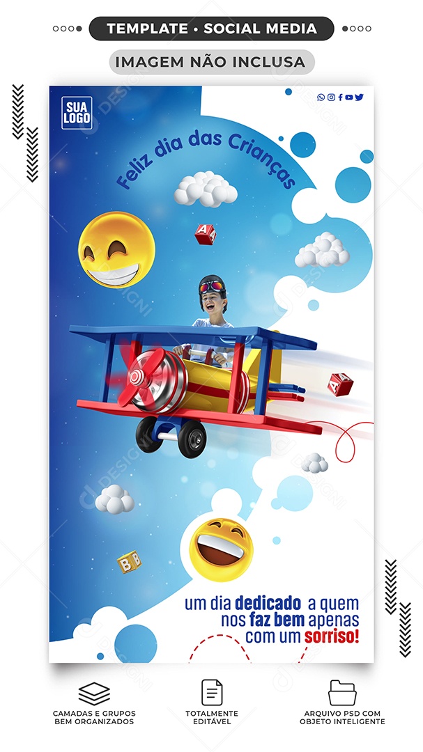 Story Feliz Dia das Crianças Um dia dedicado a quem nos faz bem Social Media PSD Editável