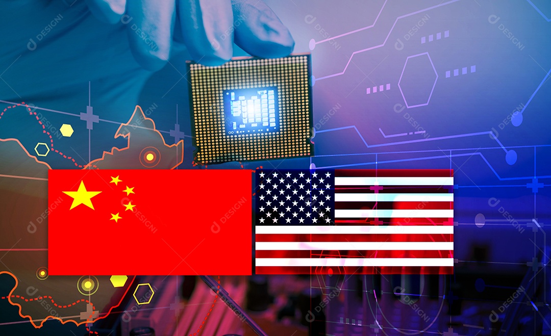 Escassez de chips e conflito comercial EUA-China. Escassez global de chips