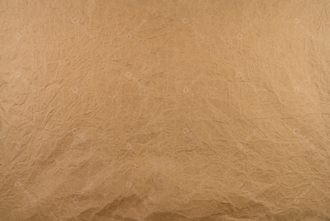 Antigo fundo de textura de papel marrom enrugado.