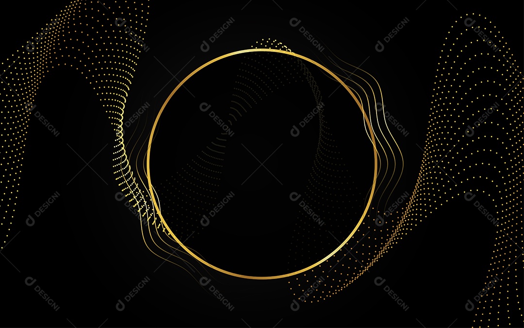 Abstrato fundo de luxo preto e dourado Vetor EPS