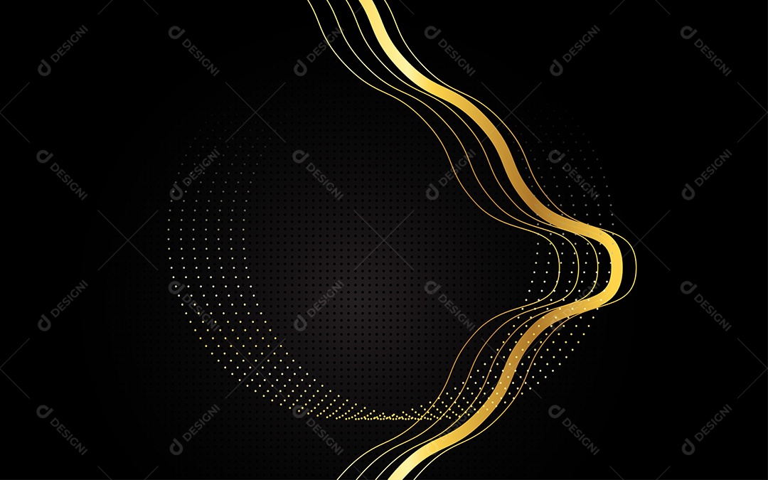 Abstrato fundo de luxo preto e dourado Vetor EPS