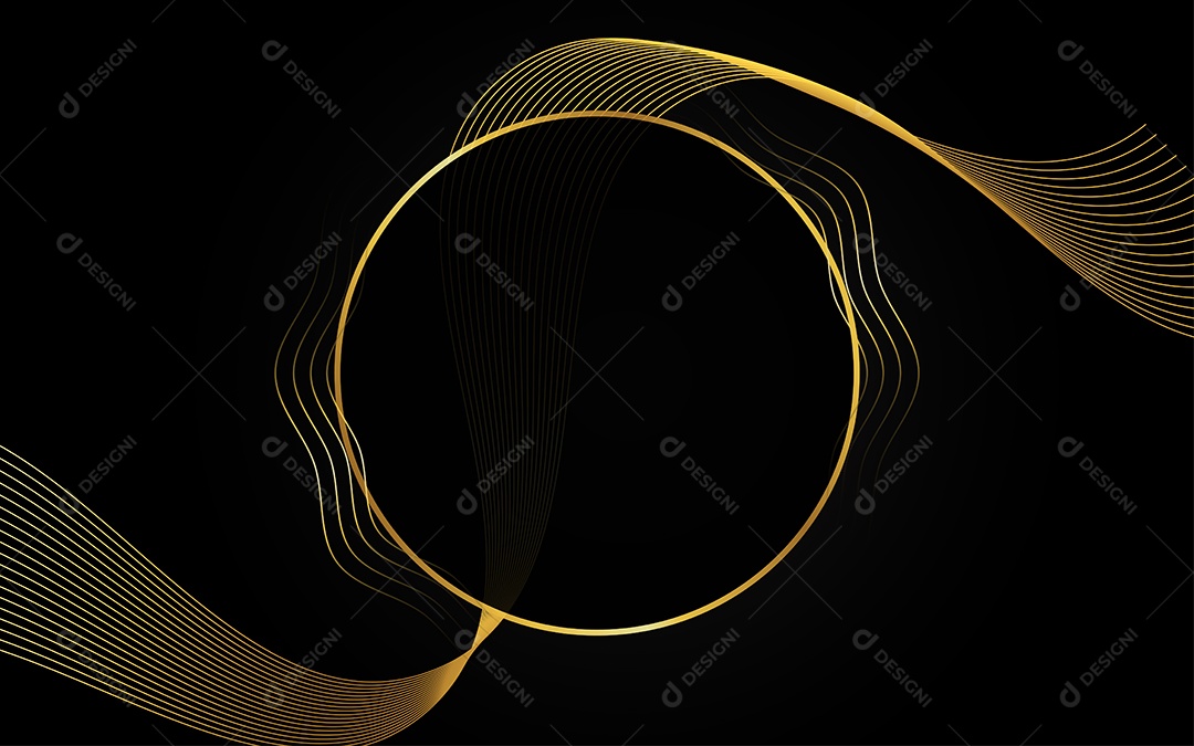 Abstrato fundo de luxo preto e dourado Vetor EPS