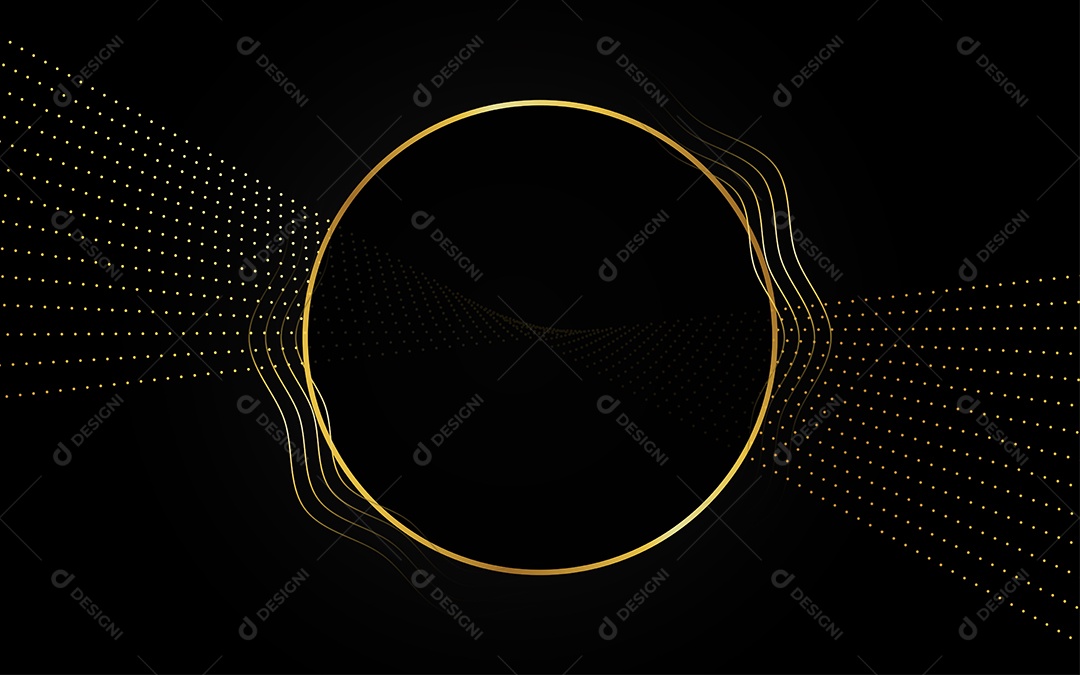 Abstrato fundo de luxo preto e dourado Vetor EPS