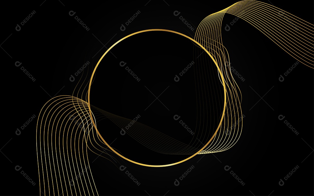 Abstrato fundo de luxo preto e dourado Vetor EPS