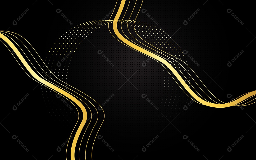 Abstrato fundo de luxo preto e dourado Vetor EPS