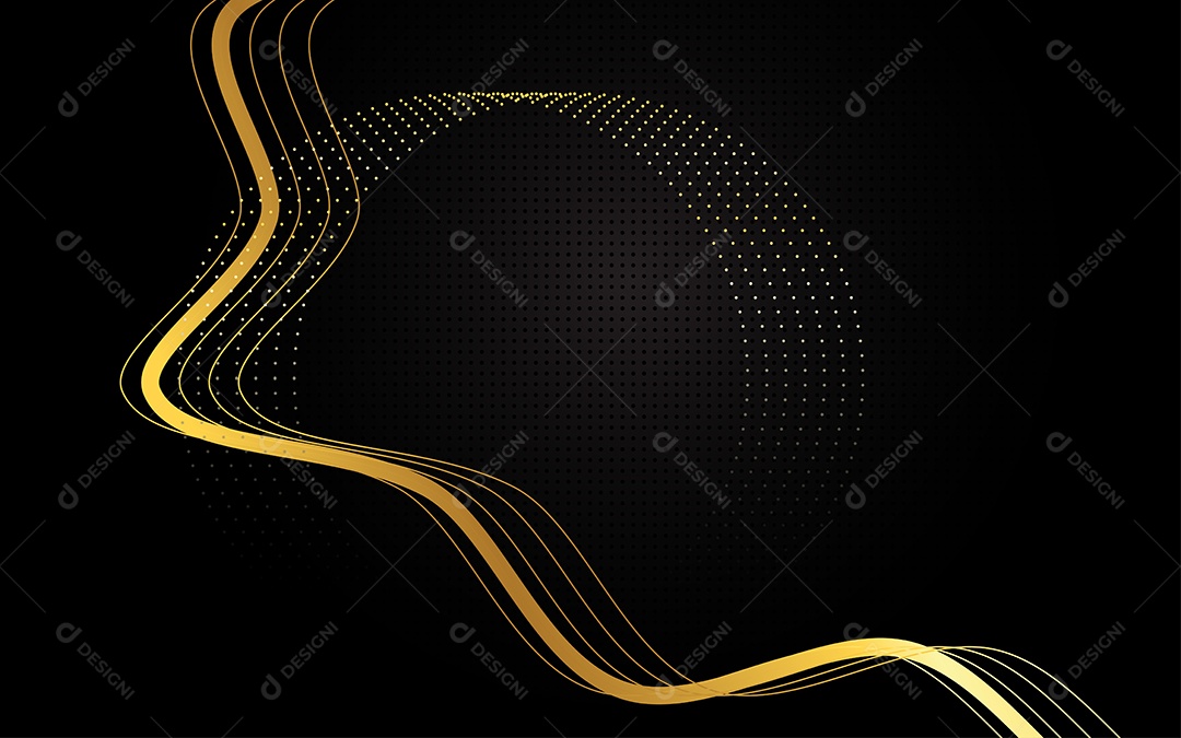 Abstrato fundo de luxo preto e dourado Vetor EPS