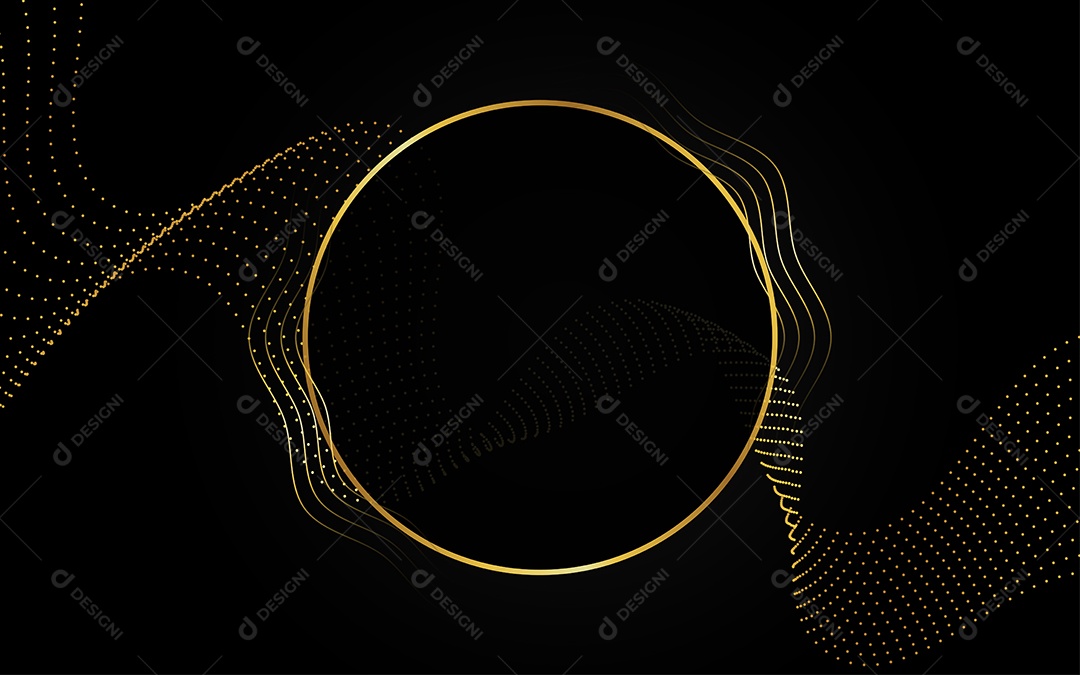Abstrato fundo de luxo preto e dourado Vetor EPS