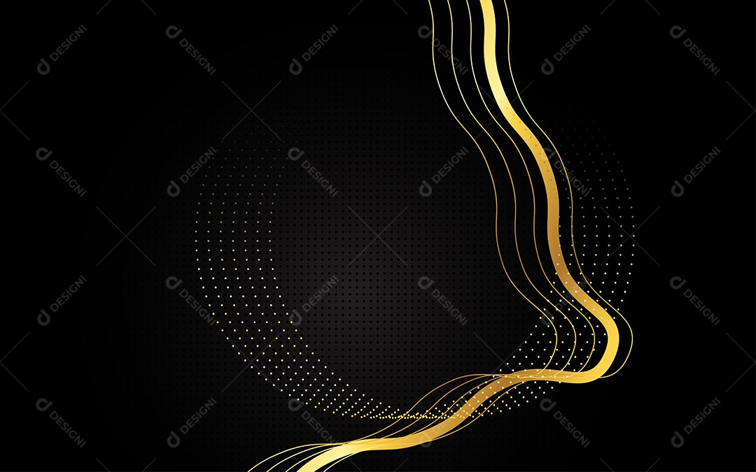 Abstrato fundo de luxo preto e dourado Vetor EPS