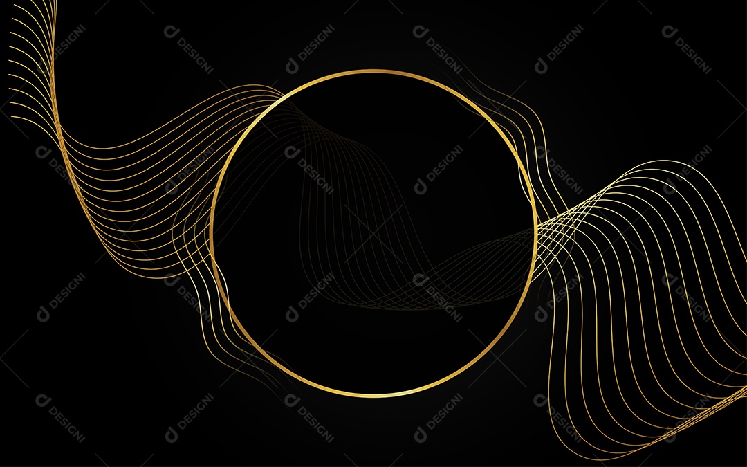 Abstrato fundo de luxo preto e dourado Vetor EPS
