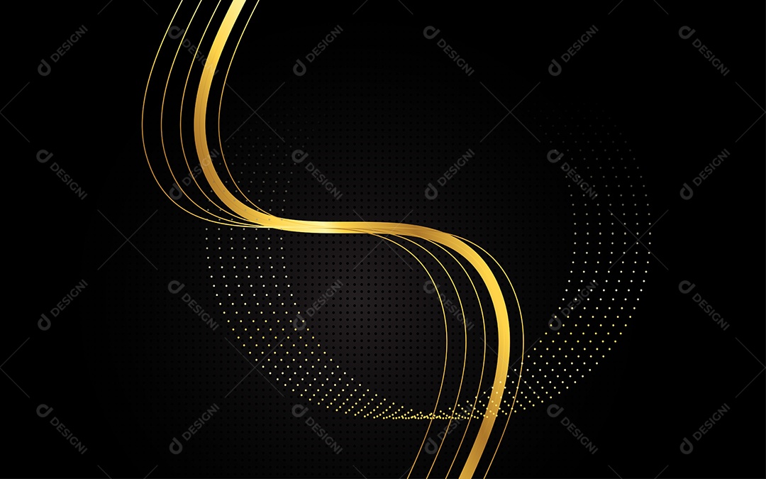 Abstrato fundo de luxo preto e dourado Vetor EPS