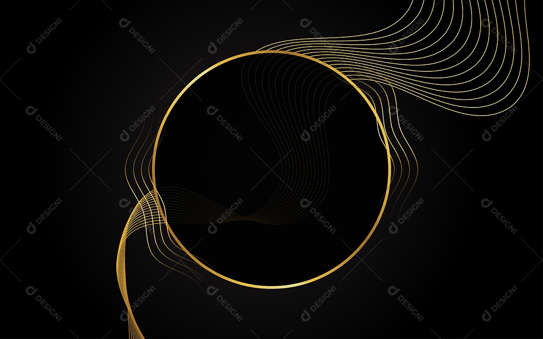 Abstrato fundo de luxo preto e dourado Vetor EPS