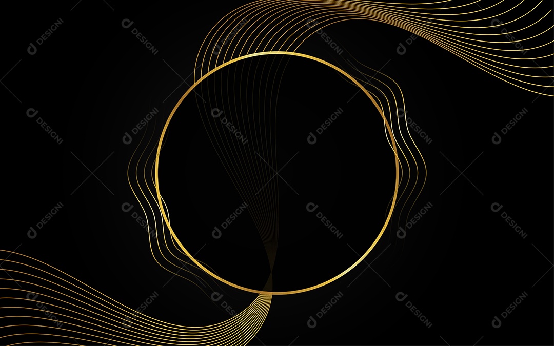Abstrato fundo de luxo preto e dourado Vetor EPS