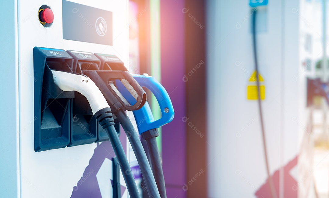 Estação de carregamento de carros elétricos para carga de bateria EV.