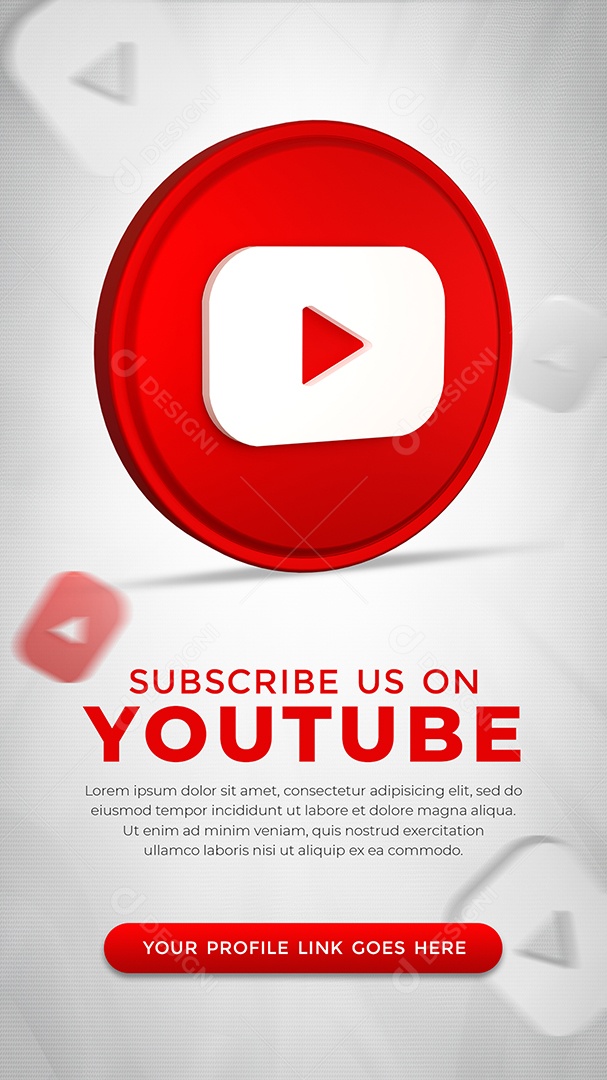 Inscreva-se no Youtube Post Redes Sociais PSD