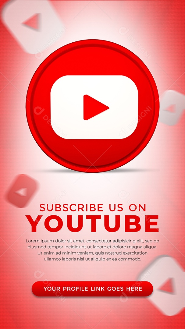 Inscreva-se no Youtube Post Redes Sociais PSD