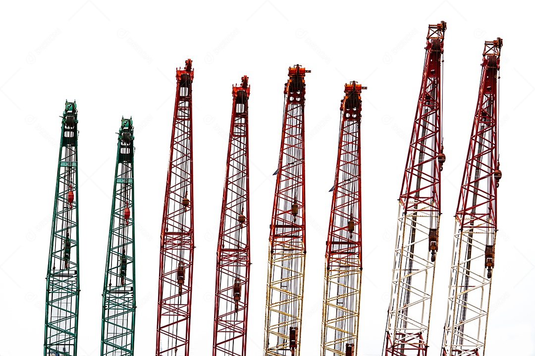 Conjunto de grande guindaste de construção para levantamento pesado