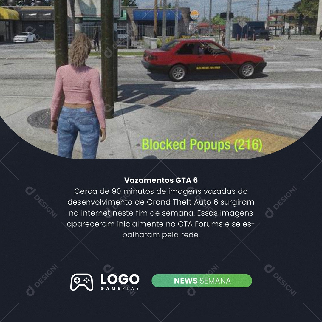 Social Media Games GTA 6 PSD Editável