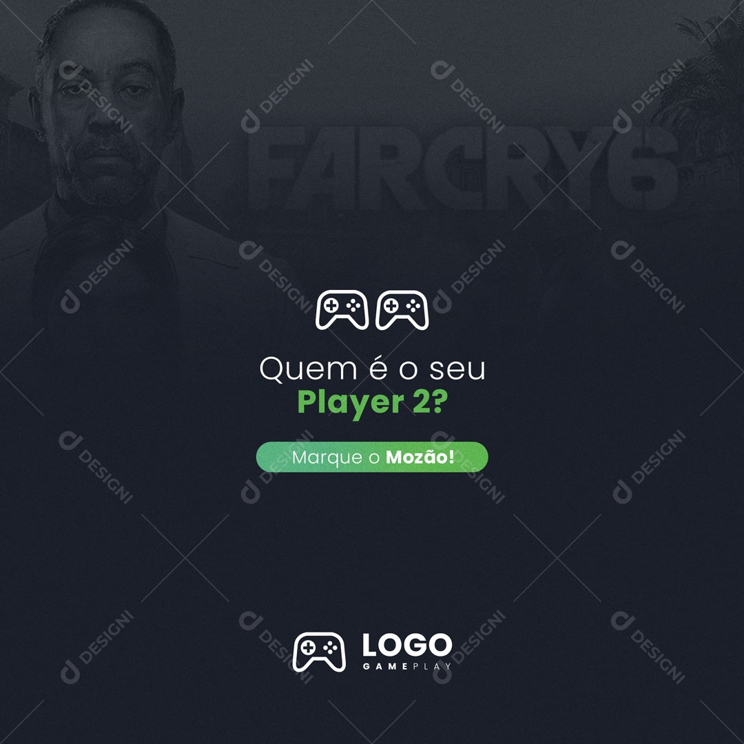 Post Games Quem é seu Paly 2? Social Media PSD Editável