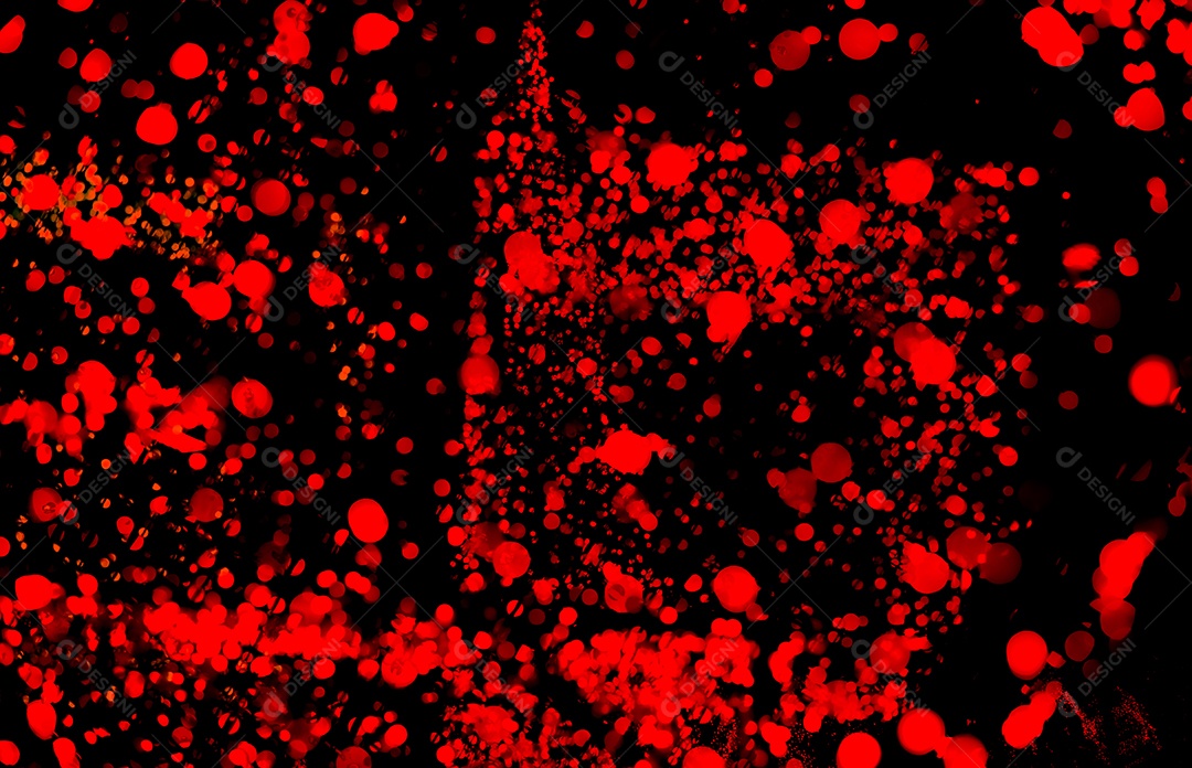 Luz de decoração de natal e feliz ano novo. Vermelho, azul