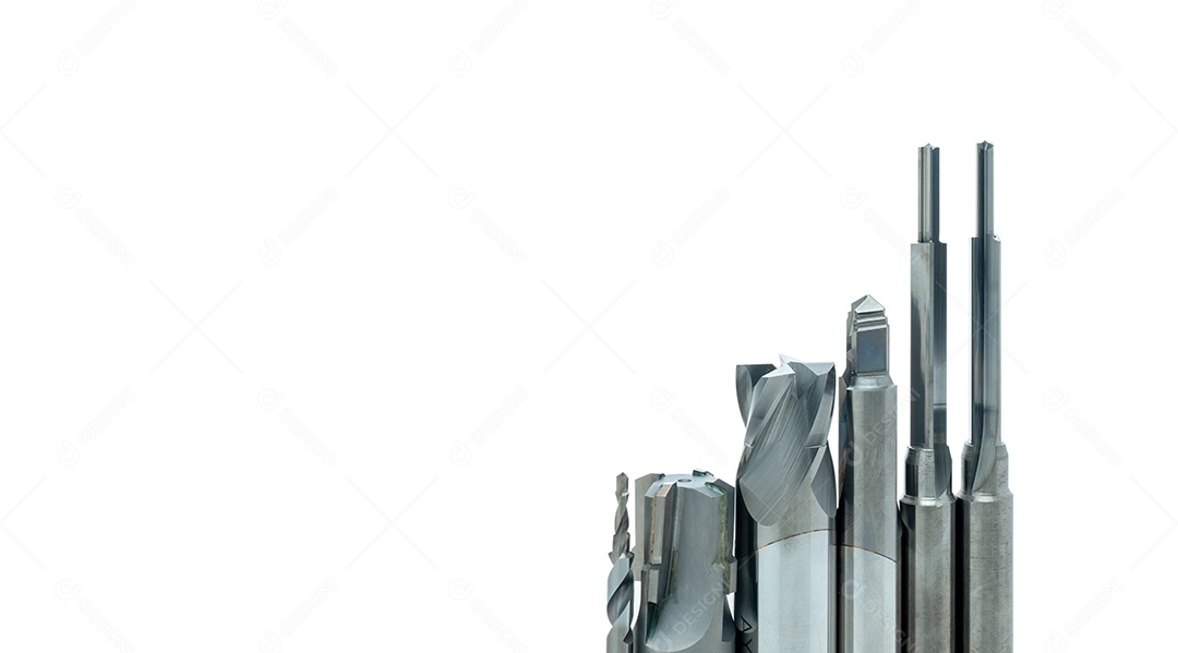 Ferramentas especiais isoladas no fundo branco. Feito sob encomenda especial