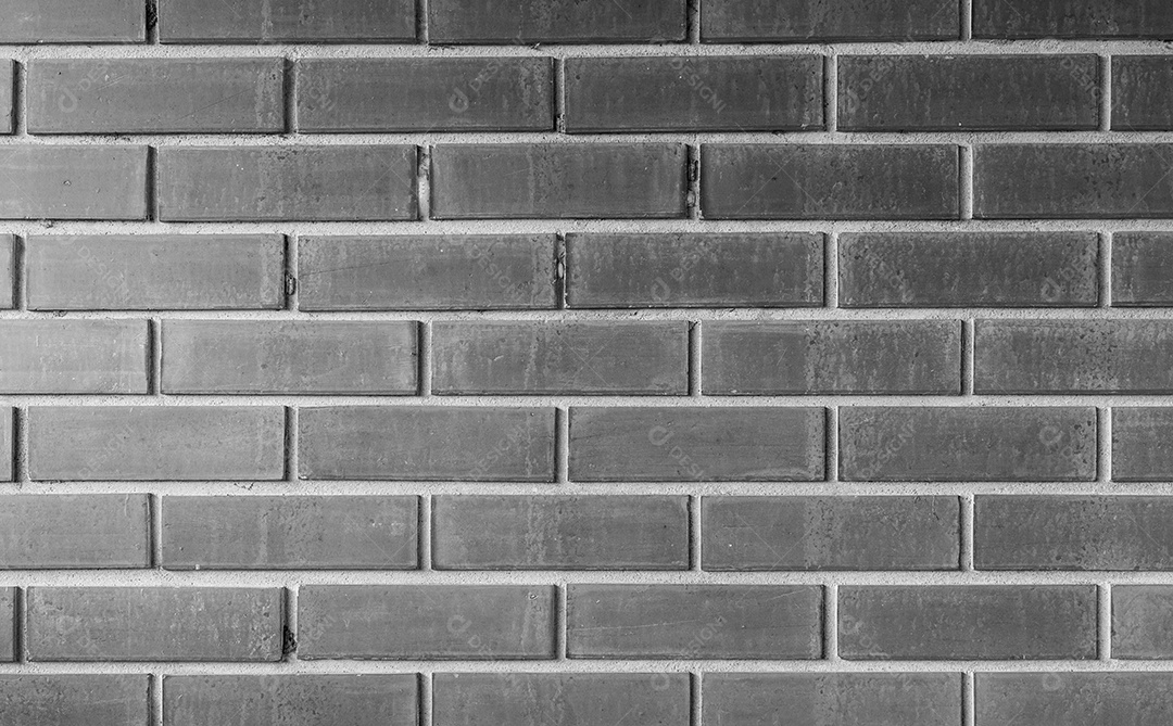 Fundo de textura áspera de parede de tijolo preto e branco com espaço