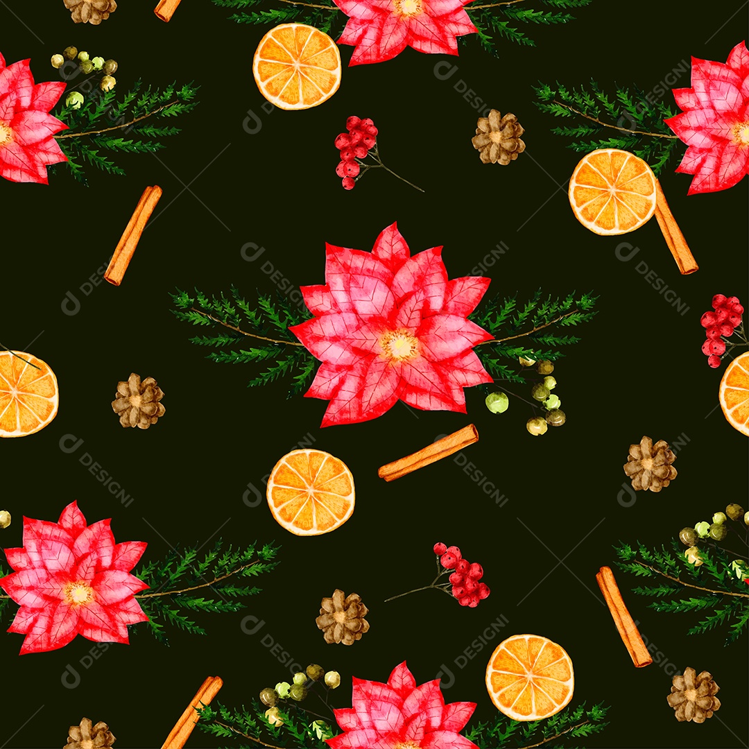 Background with leaves and flowers