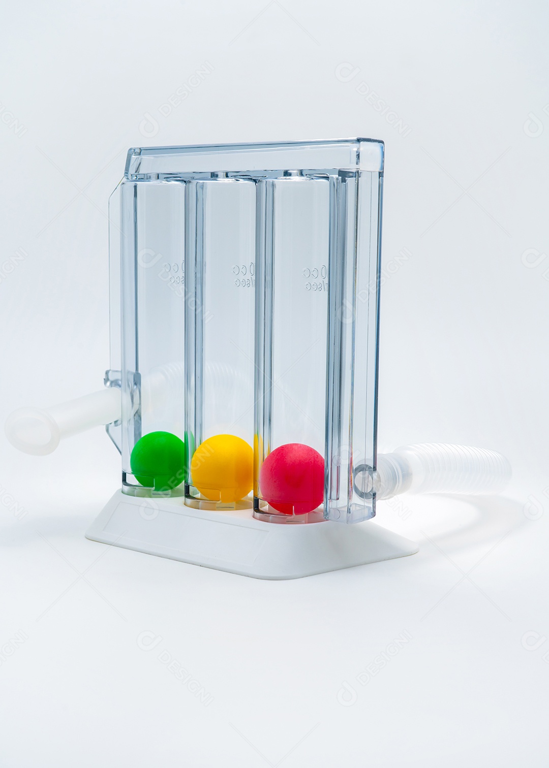 Dispositivo para exercitar a respiração através de tripla inspiração profunda