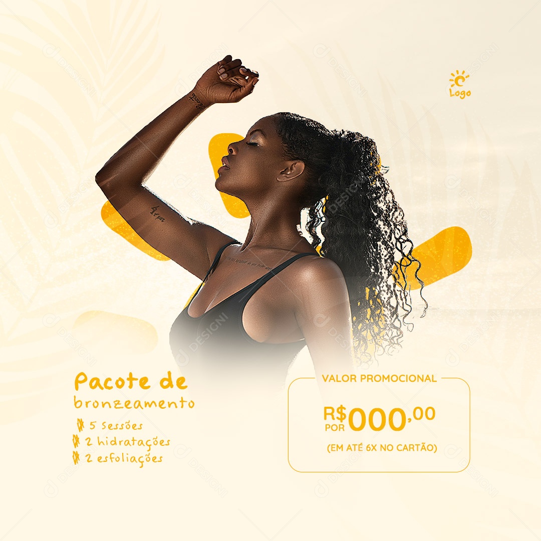 Social Media Pacote de Bronzeamento PSD Editável