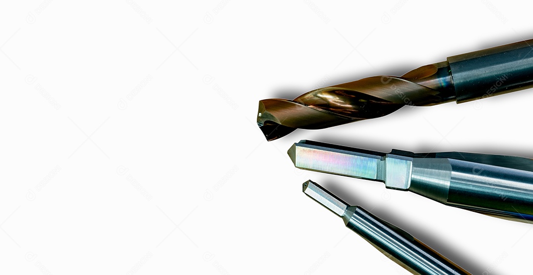 Ferramentas especiais isoladas no fundo branco. Feito sob encomenda especial