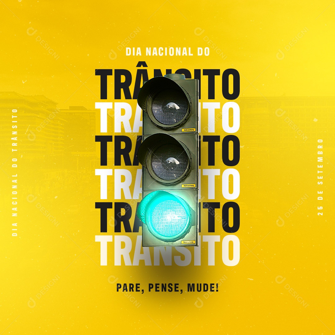 Social Media Dia Nacional do Trânsito 25 de Setembro PSD Editável