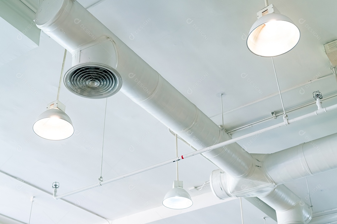 Duto de ar, tubo de ar condicionado e sistema de extinção de incêndios