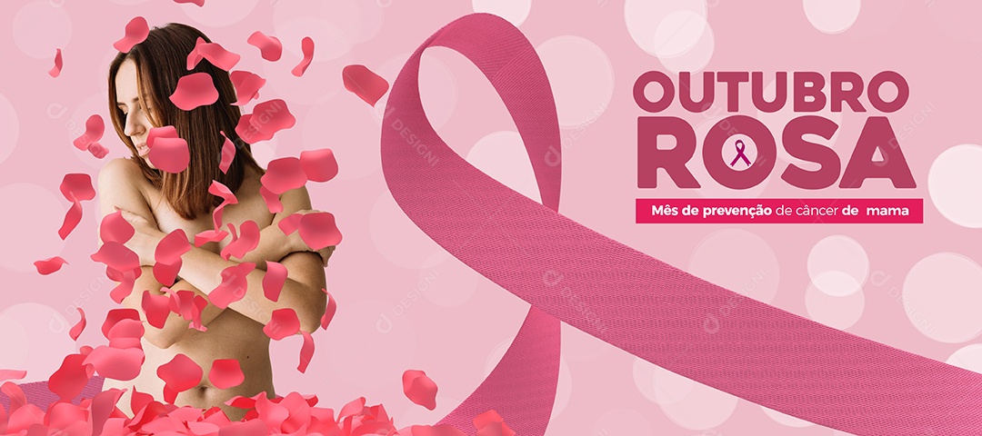 Banner Mês de Prevenção ao Câncer de Mama Outubro Rosa Social Media PSD Editável