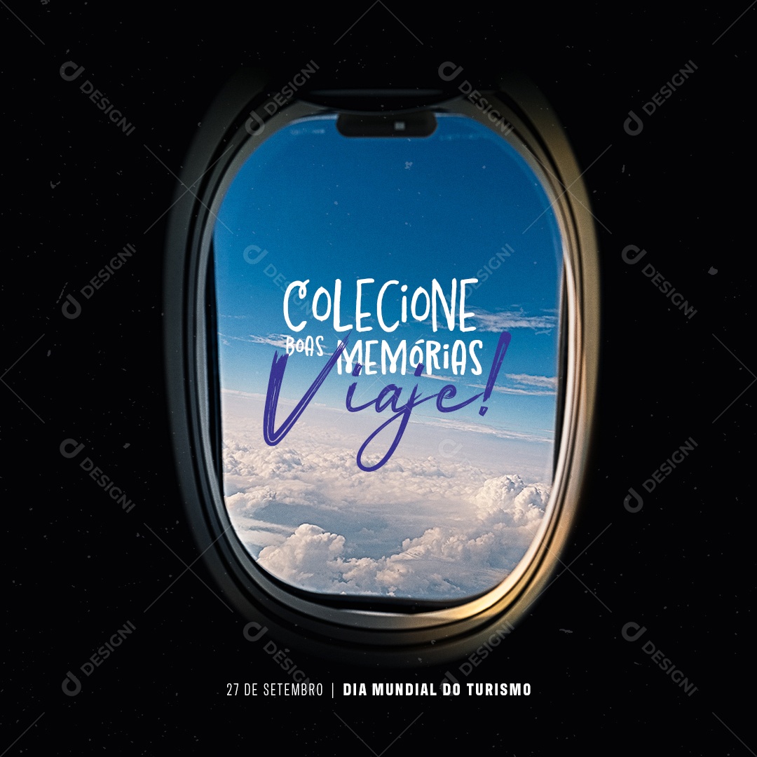 Colecione Boas Memórias Viaje! Dia Mundial do Turismo Social Media PSD Editável