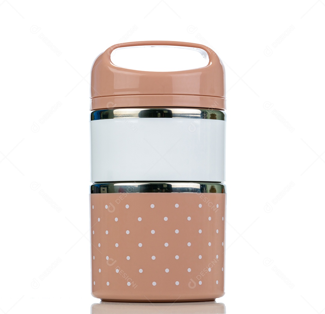 Transportador de alimentos. Lancheira empilhada para piquenique.