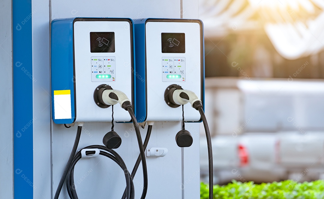 Estação de carregamento de carros elétricos para carga de bateria EV.