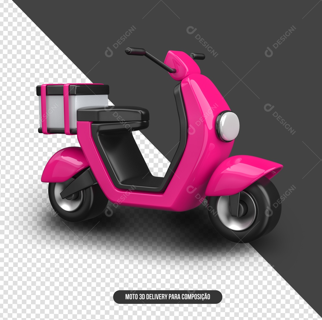 Scuter Rosa Elemento 3D para Composição PSD