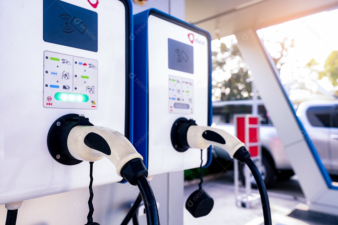 Estação de carregamento de carros elétricos para carga de bateria EV.