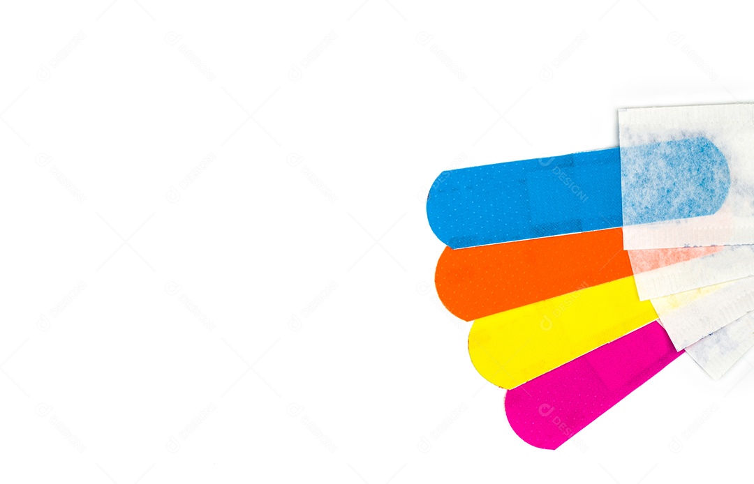 Detalhe de tiro macro de curativo de primeiros socorros com almofada antiaderente