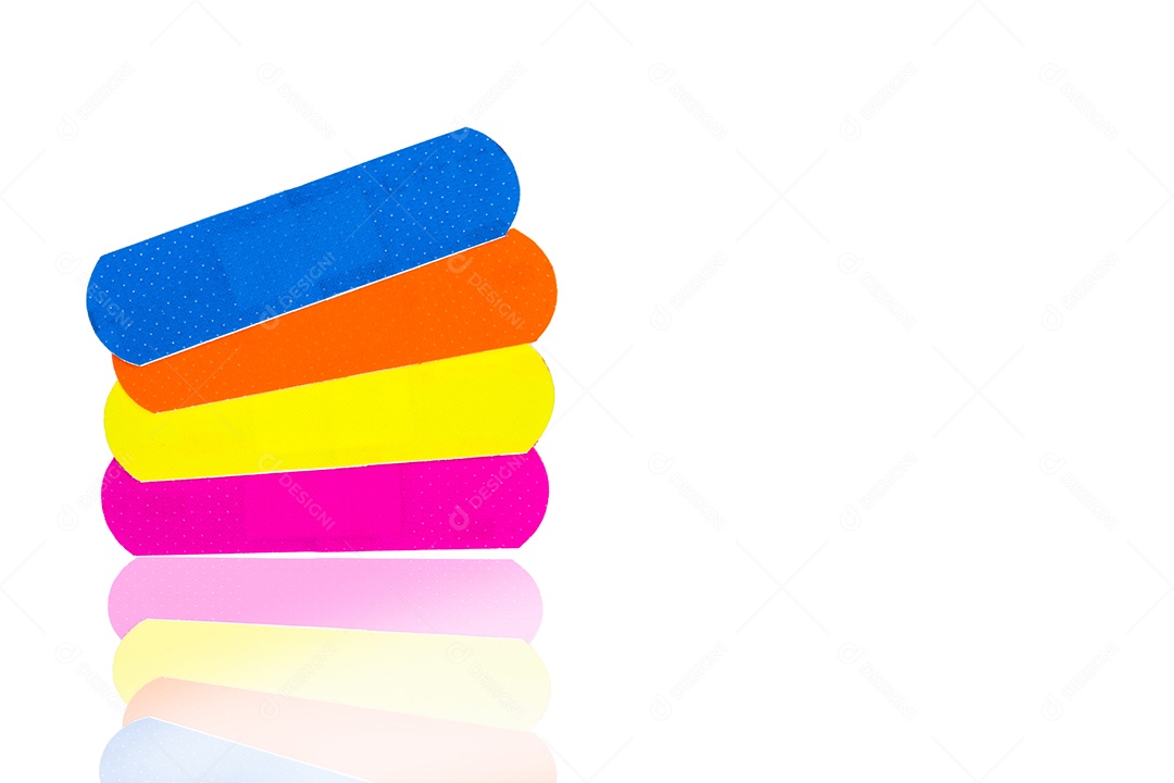 Detalhe de tiro macro de curativo de primeiros socorros (gesso) com antiaderente