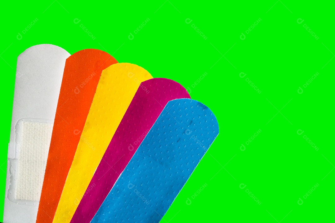 Detalhe de tiro macro de curativo de primeiros socorros (gesso) com antiaderente