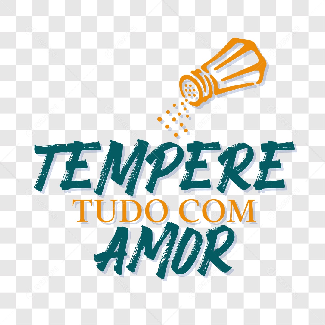 Lettering Tempere Tudo Com Amor EPS + PNG