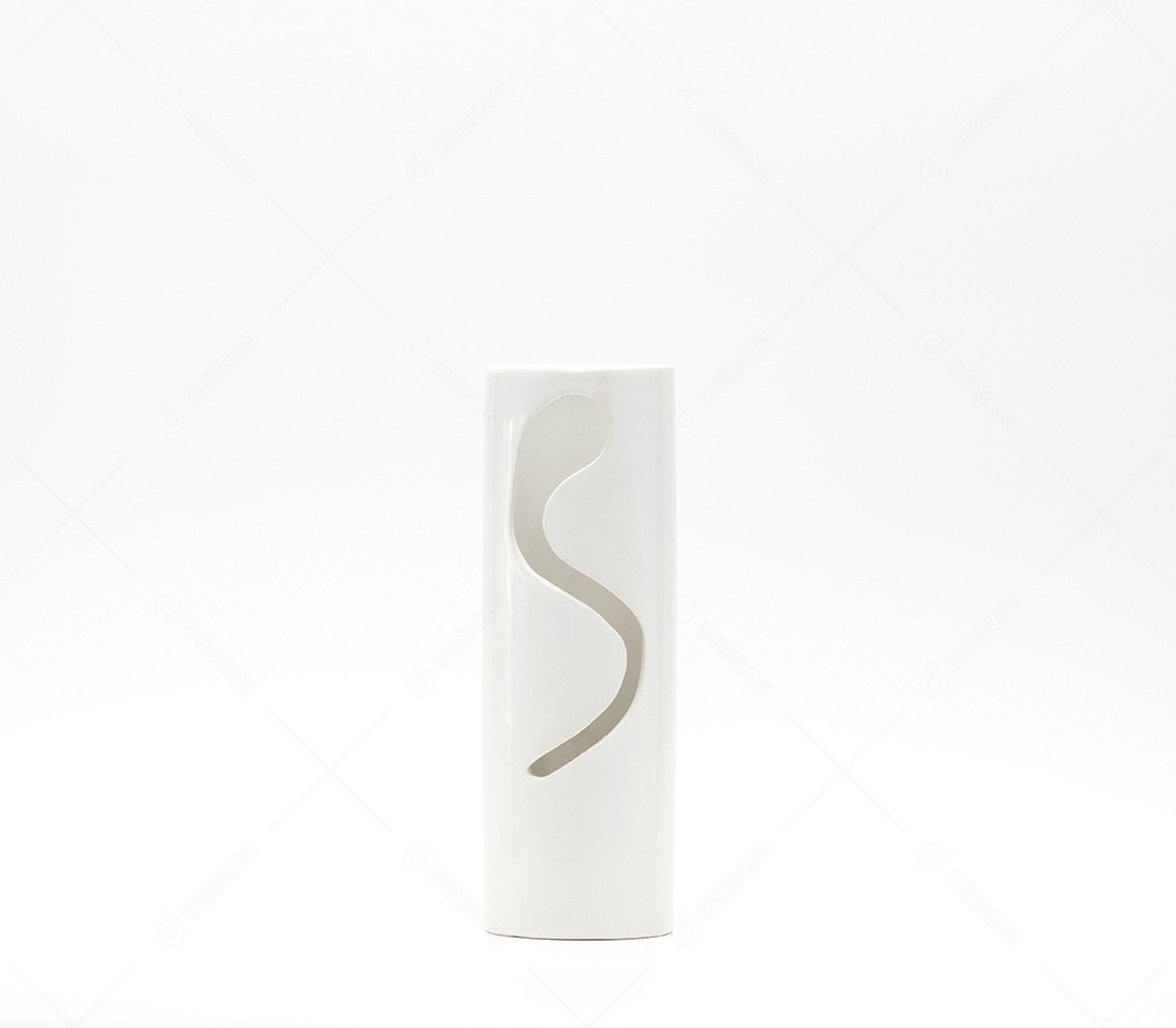 Vaso de cerâmica moderno com belos padrões isolados