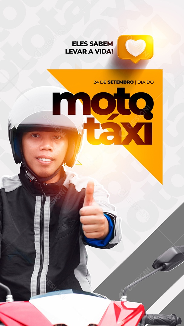 Story Eles sabem levar a Vida Dia do Mototaxista 24 de Setembro Social Media PSD Editável