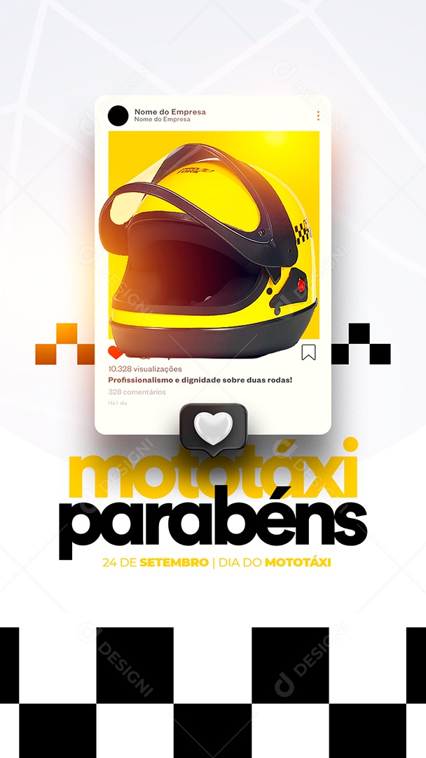 Story Parabéns Dia do Mototaxista 24 de Setembro Social Media PSD Editável